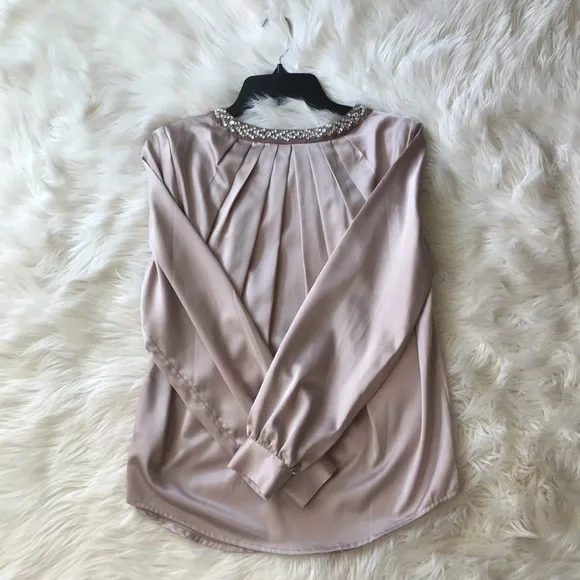 Jennifer Lopez Pale Pink Blouse Size Small - Picture 2 of 6